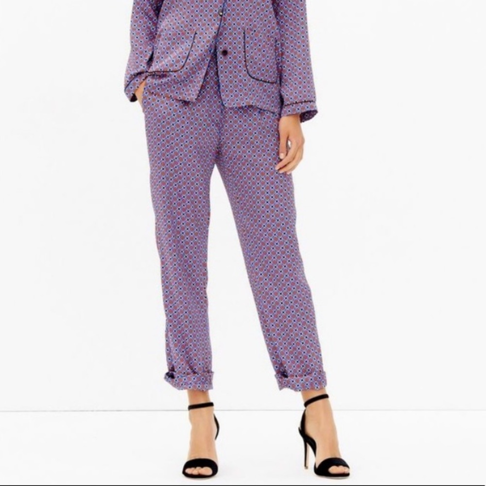 SANDRO PARIS DANY HIGH RISE SATIN TROUSER